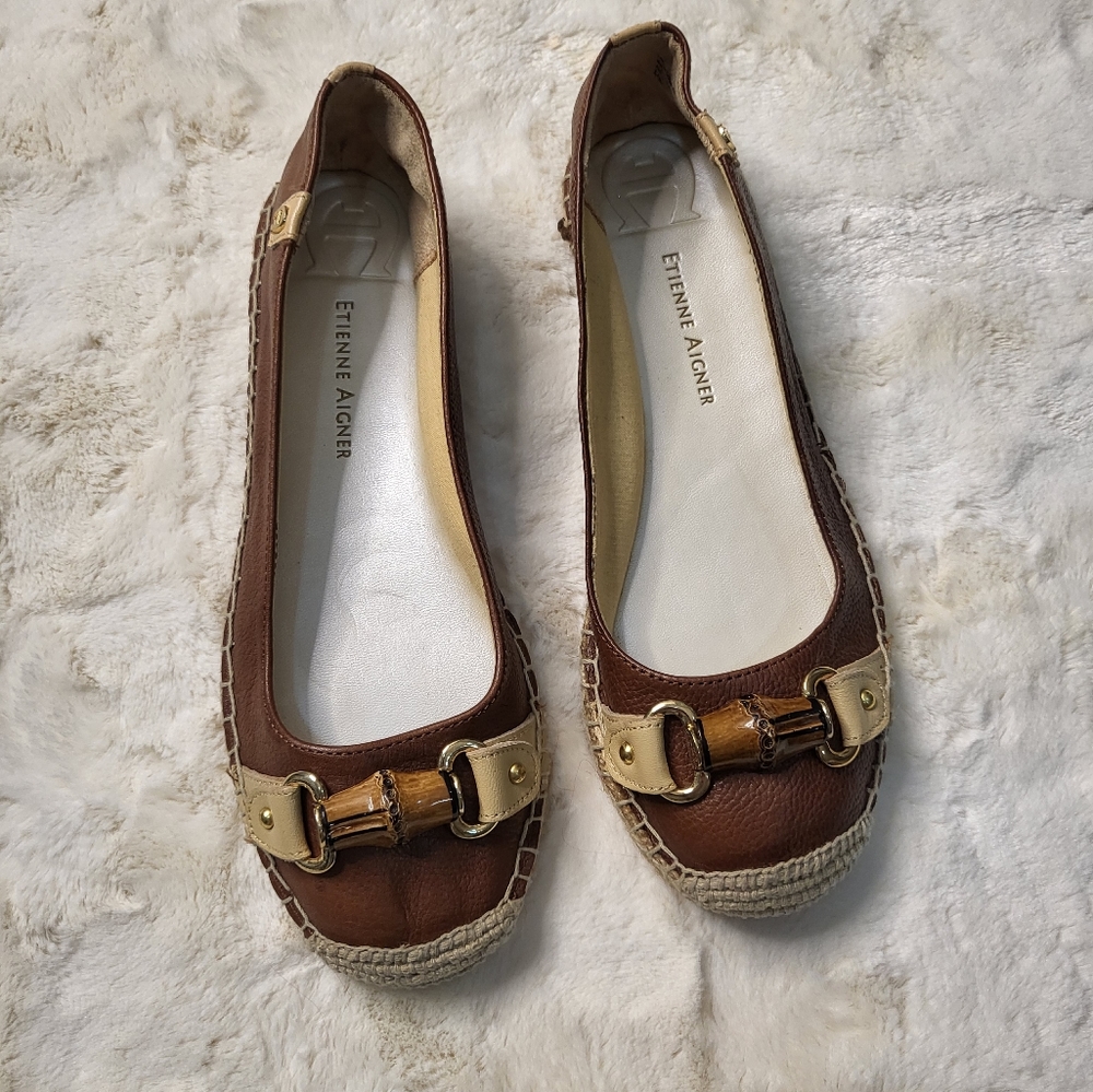 ELIENNE AIGNER size 8.M brown leather